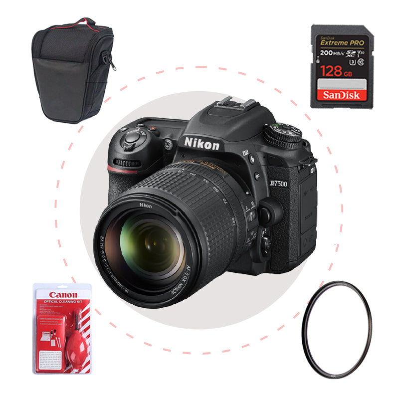 Camara nikon D7500 + Memoria + Estuche + Filtro + Kit de limpieza