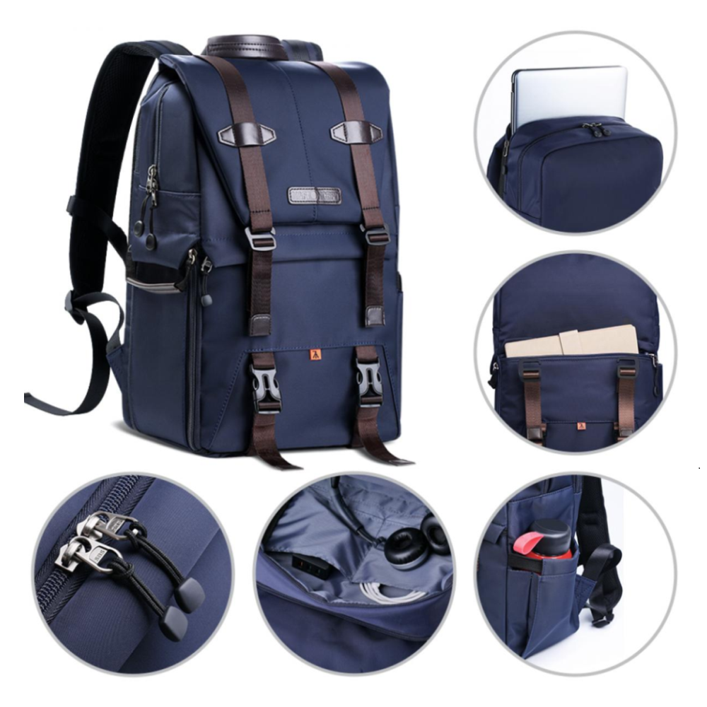 Mochila K&F Multifuncional Travel Backpack Waterproof 20L (Deep Blue)